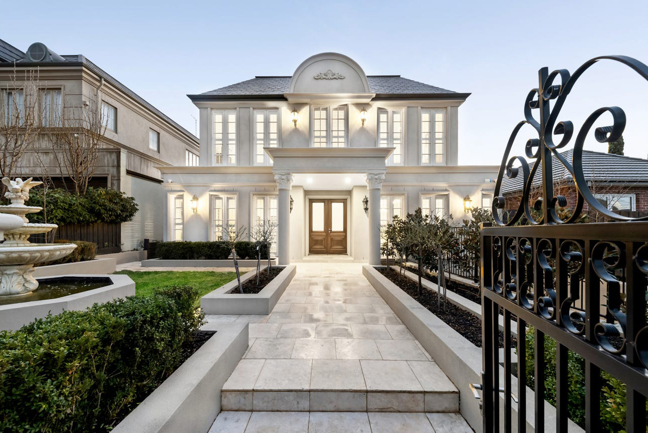 Elegant French provincial home entrance